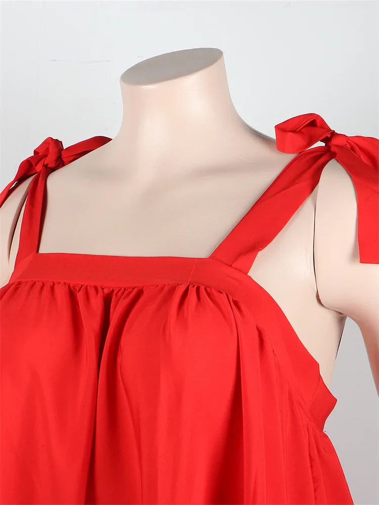 Wmstar Plus Size Maxi Dress in elegant black, showcasing a square neckline and ankle-length design, ideal for summer occasions.