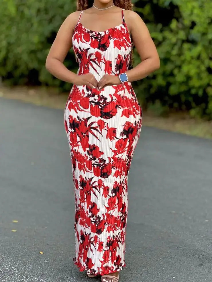 Beautifully crafted women's summer dress in a trendy tie dye print, designed for a sophisticated beach look.