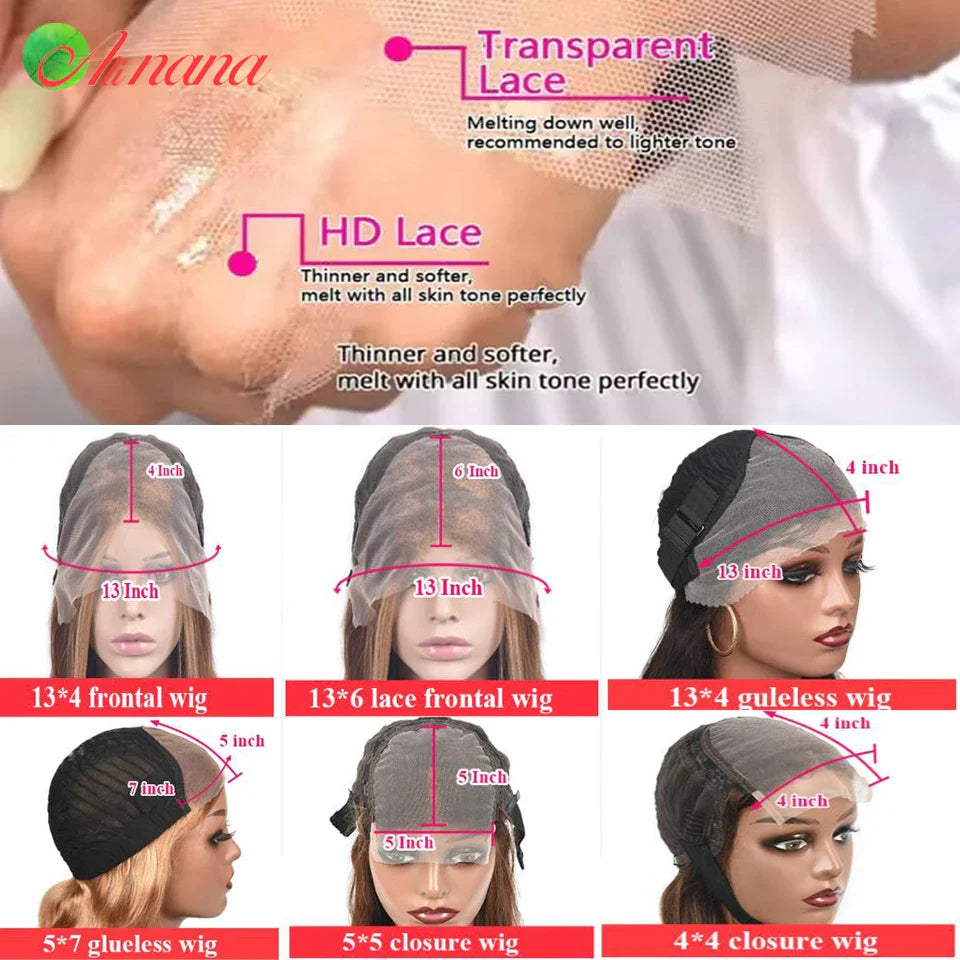 Glamorous view of a 13x4 13x6 lace front wig in body wave style, crafted with high-quality Remy Brazilian human hair.