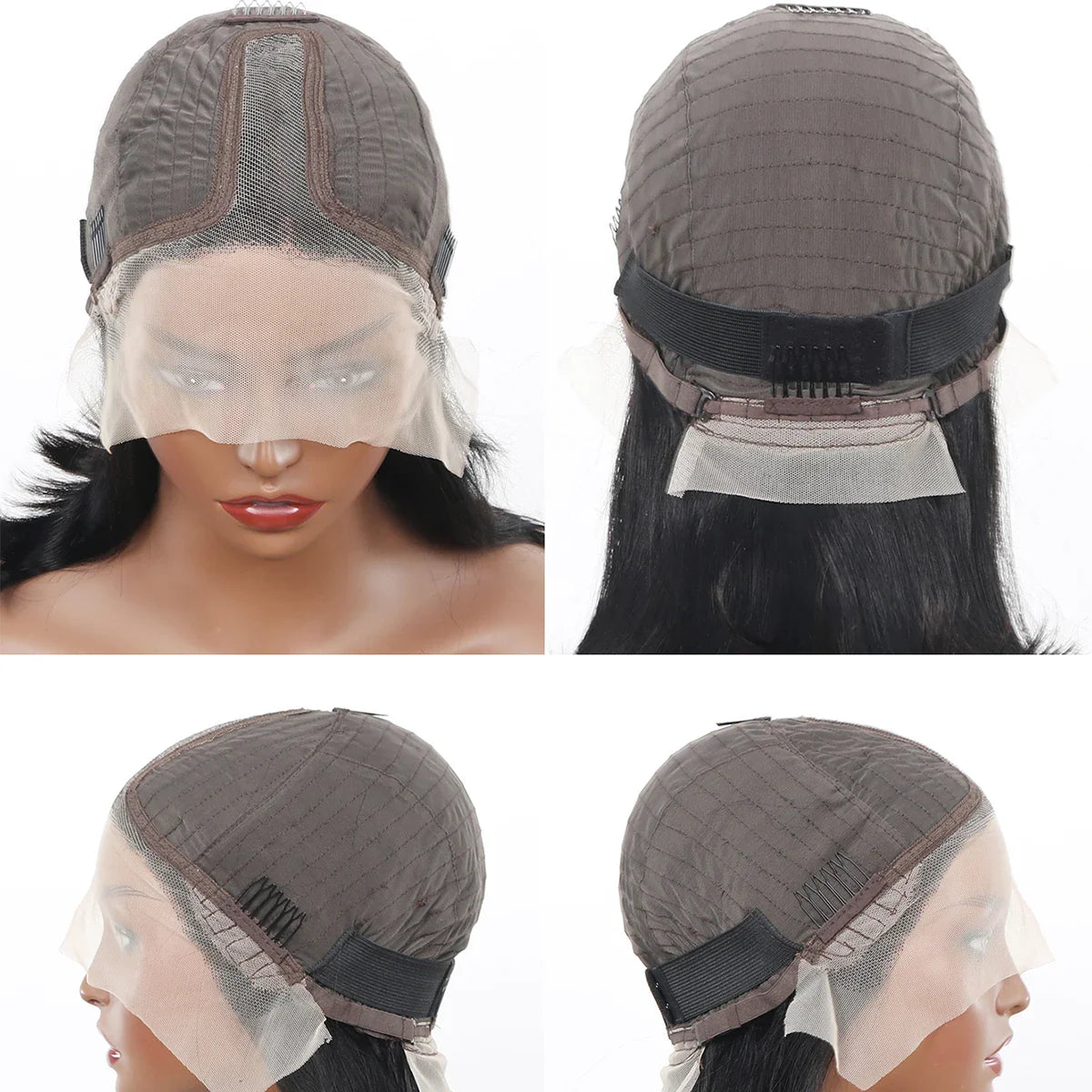 Elegant Swiss lace luxury short bob wig crafted from 100% Brazilian human hair with a transparent lace front for a natural look.