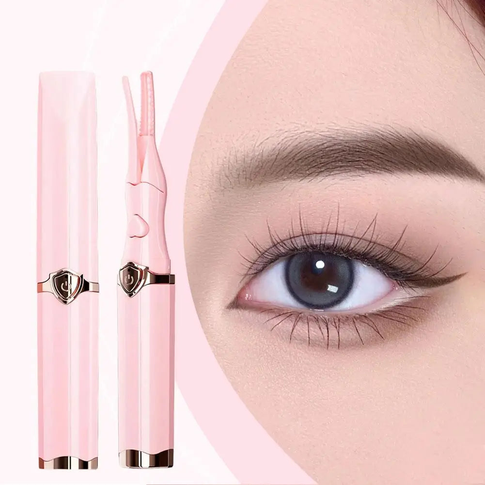 High-quality heated eyelash curler with chic design, perfect for creating long-lasting curls.