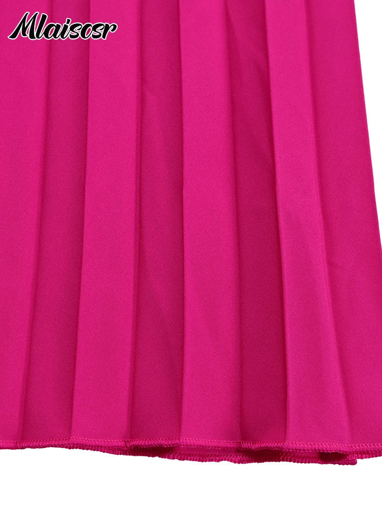 Sophisticated jumpsuit in solid black by Mlaiscsr, styled for mature women, featuring high waist and loose fit, perfect for elegant evening events.