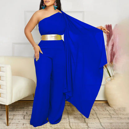 Chic and stylish solid colour jumpsuit with a high waist and hollow out decoration, designed for all seasons, ideal for fashionable women.