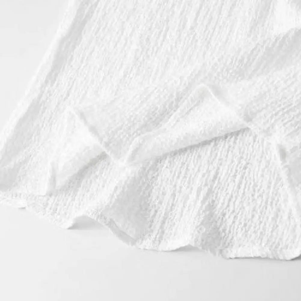 Chic summer attire for men featuring a short-sleeve shirt and long pants set, showcasing high-quality polyester and urban style for ultimate sophistication.