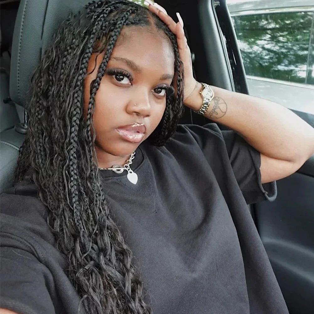 Luxurious Brown 18 Inch Deep Wave Curly Human Hair for Sophisticated Braiding and Lasting Elegance.