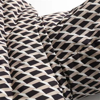 Luxurious women's slim fit hooded cotton jacket, perfect for winter skiing, featuring elegant sashes and thick polyester insulation.