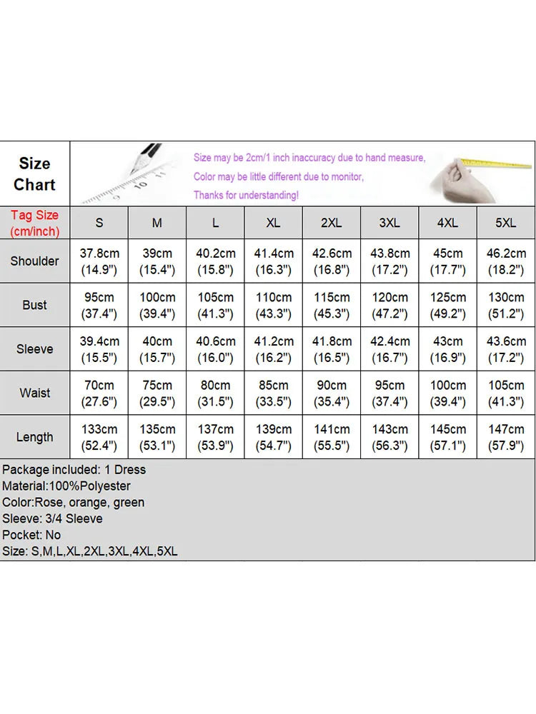 Beautiful rose-coloured VONDA 5XL maxi dress with lantern sleeves, a perfect blend of comfort and elegance for middle-aged women.