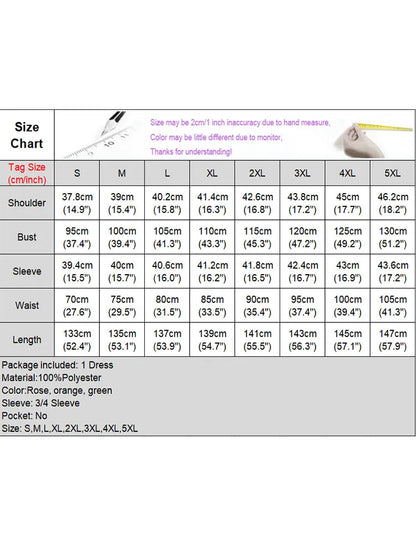 Beautiful rose-coloured VONDA 5XL maxi dress with lantern sleeves, a perfect blend of comfort and elegance for middle-aged women.