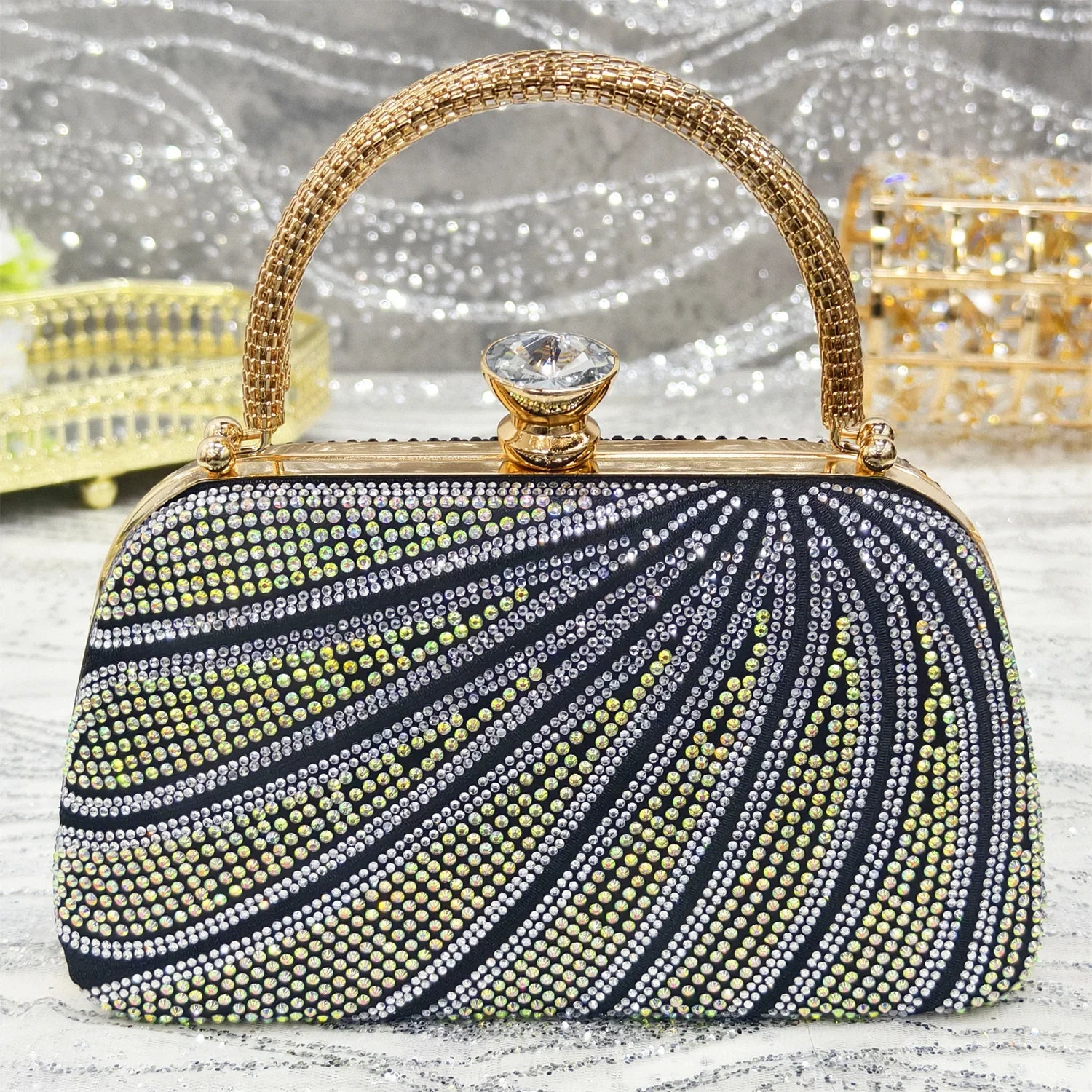 Luxury women's Italian diamond studded high heels in elegant style, showcasing intricate detailing and a pointed toe, perfect for special occasions.