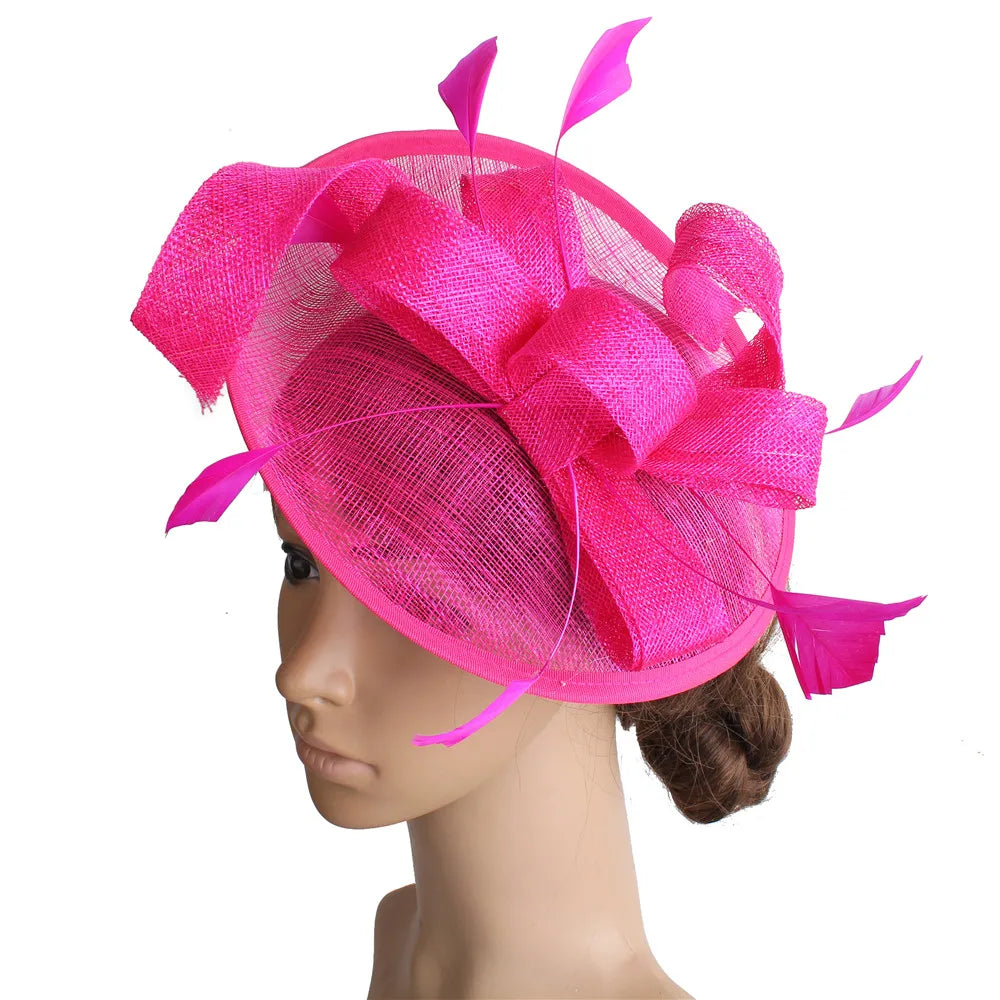 Graceful women's derby hat showcased on a model, exuding sophistication and elegance, designed by Hot Trends Area.