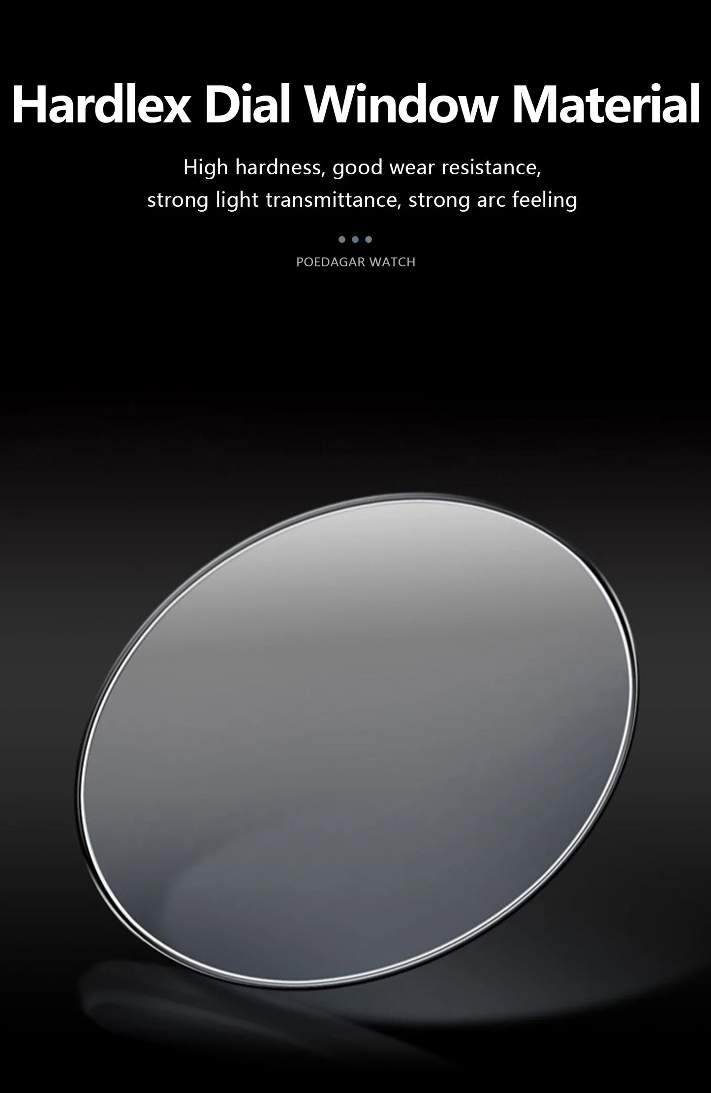 Close-up of waterproof luxury quartz wristwatch with luminous hands, ideal for sports and stylish occasions.