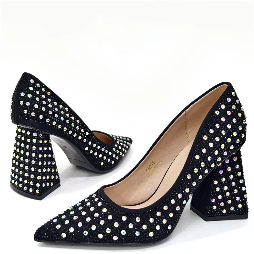 Elegant pointed toe design of Venus Chan super high heels with spike heels, ideal for upscale events.