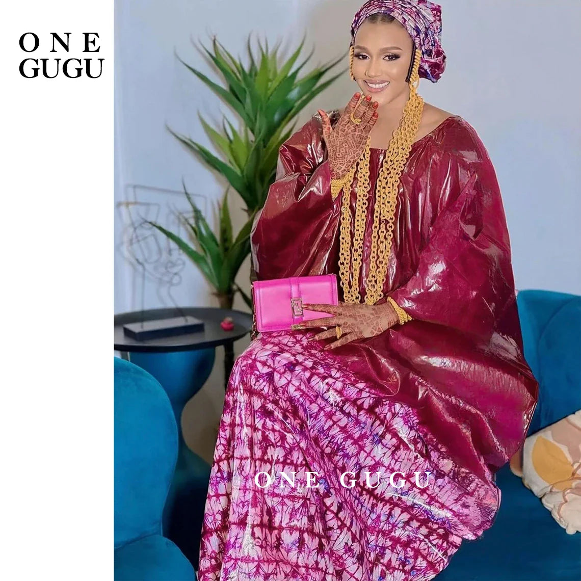 Chic and versatile blue Dashiki gown paired with an exquisite shawl, a perfect choice for both daily wear and glamorous events.