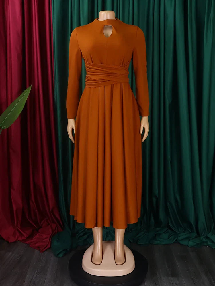 Versatile half-sleeve plus size African dress, perfect for middle-aged women seeking luxury and style for any special occasion.