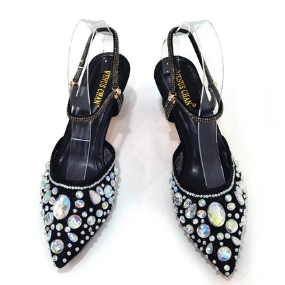 Elegant Venus Chan high heels on display, showcasing their stunning lace detailing and refined craftsmanship, suitable for women.