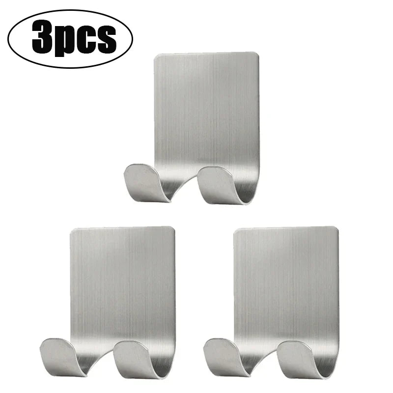 Stylishly designed wall-mounted stainless steel razor holder, ideal for sophisticated bathroom organisation and minimalist décor.