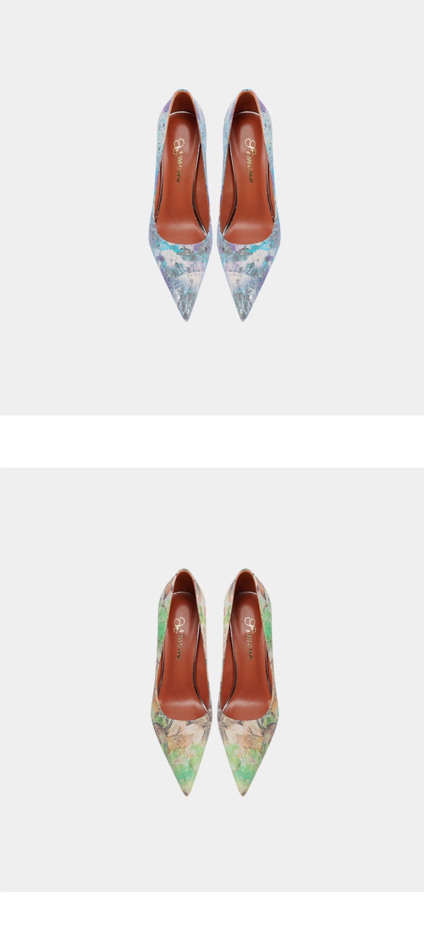 Stylish floral pointed toe high heels by ZHUISHU for women, featuring a distinctive heel, ideal for stylish spring and autumn wear.