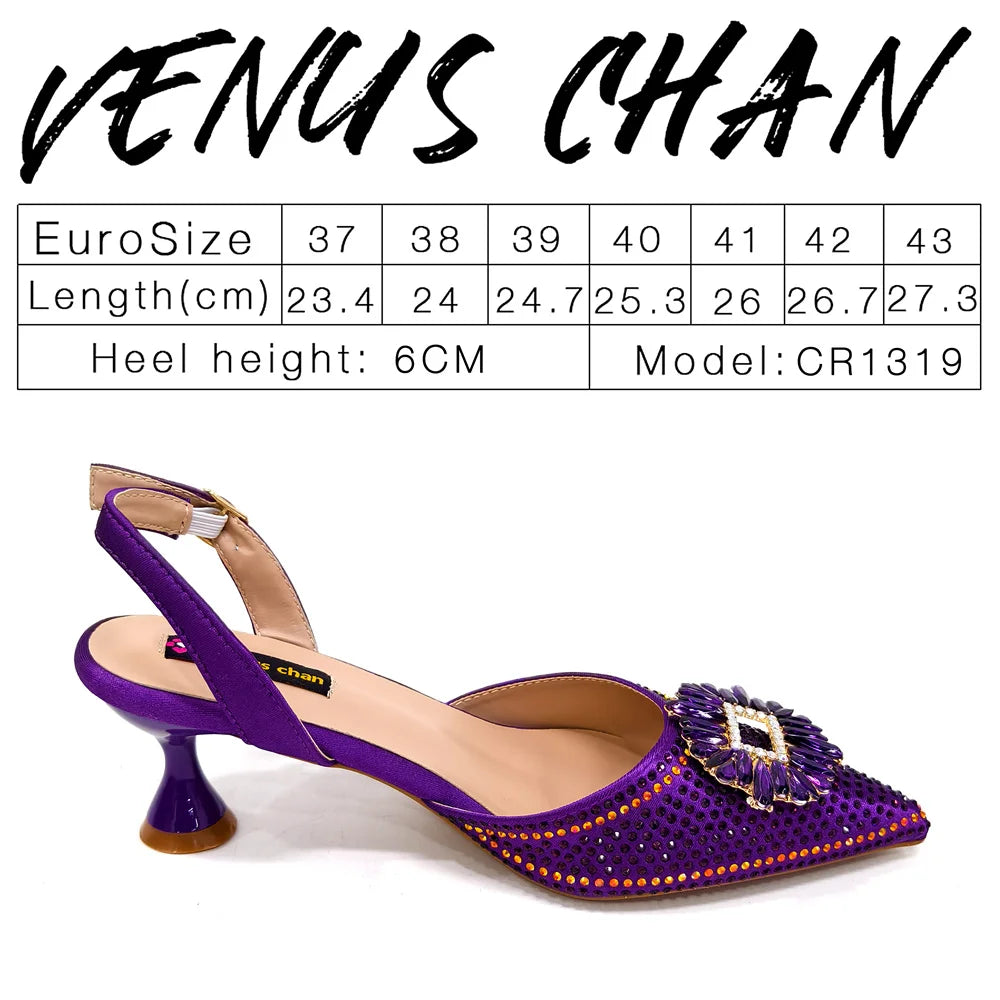 Luxurious women's party shoes and handbag set, ideal for weddings and elegant events, with a high spike heel.