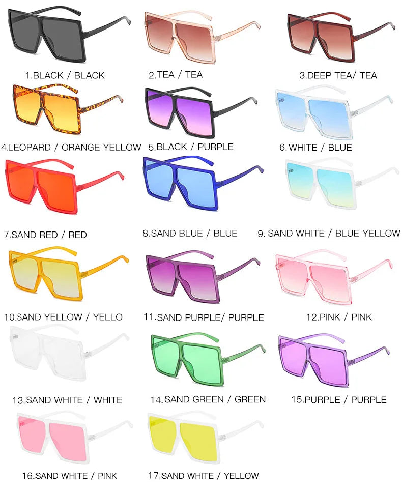 Luxury FenQiqi oversized square sunglasses for men and women, showcasing UV400 protection lenses with elegant design.