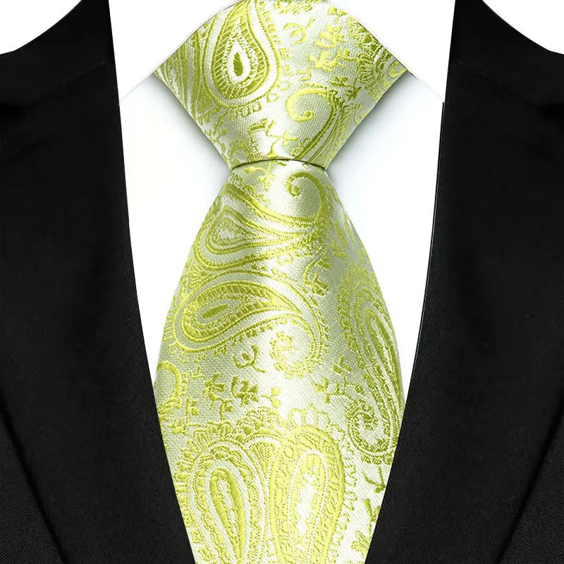 Regal green and blue striped men's neck tie, exuding elegance and style for any working professional.
