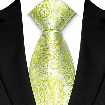 Regal green and blue striped men's neck tie, exuding elegance and style for any working professional.