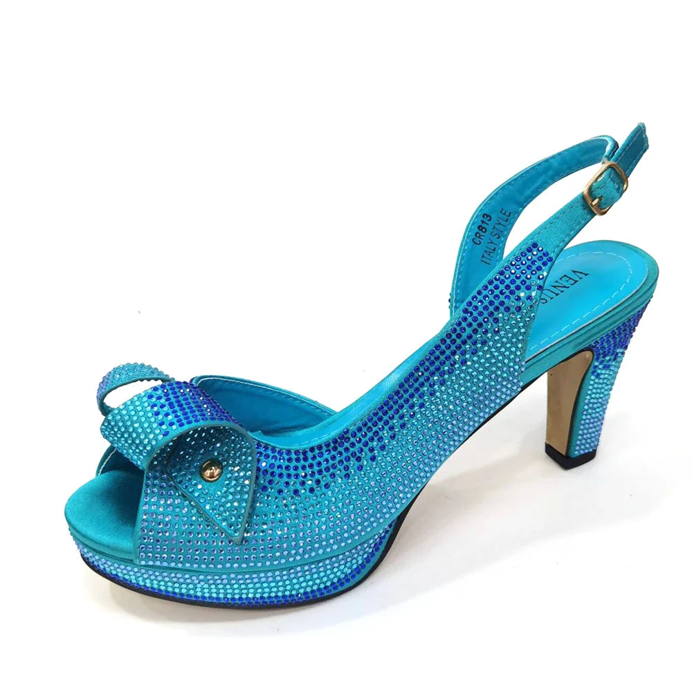 Stylish Venus Chan Women's High Heel and Bag Set, ideal for summer parties and weddings, enhancing elegance and sophistication.