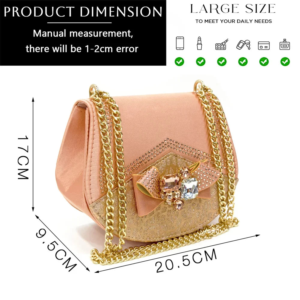 Luxury royal blue rhinestone handbag elegantly designed for women, perfect for parties and weddings.