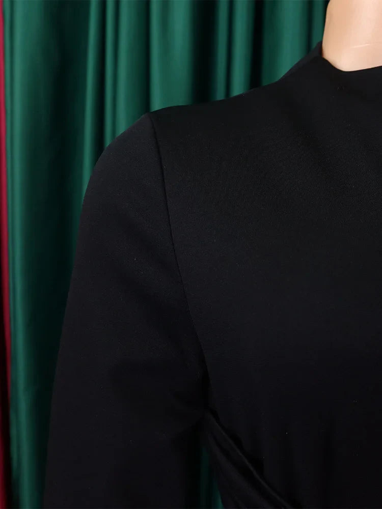 Fashionable plus size Ankara party dress, featuring a solid design and elegant silhouette, suitable for any formal occasion.