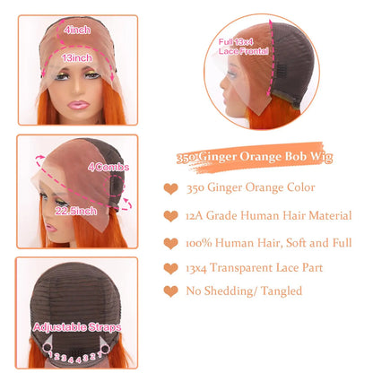 Sleek straight texture luxury bob wig with transparent lace, showcasing premium 200% density Brazilian Remy human hair for an effortless style.