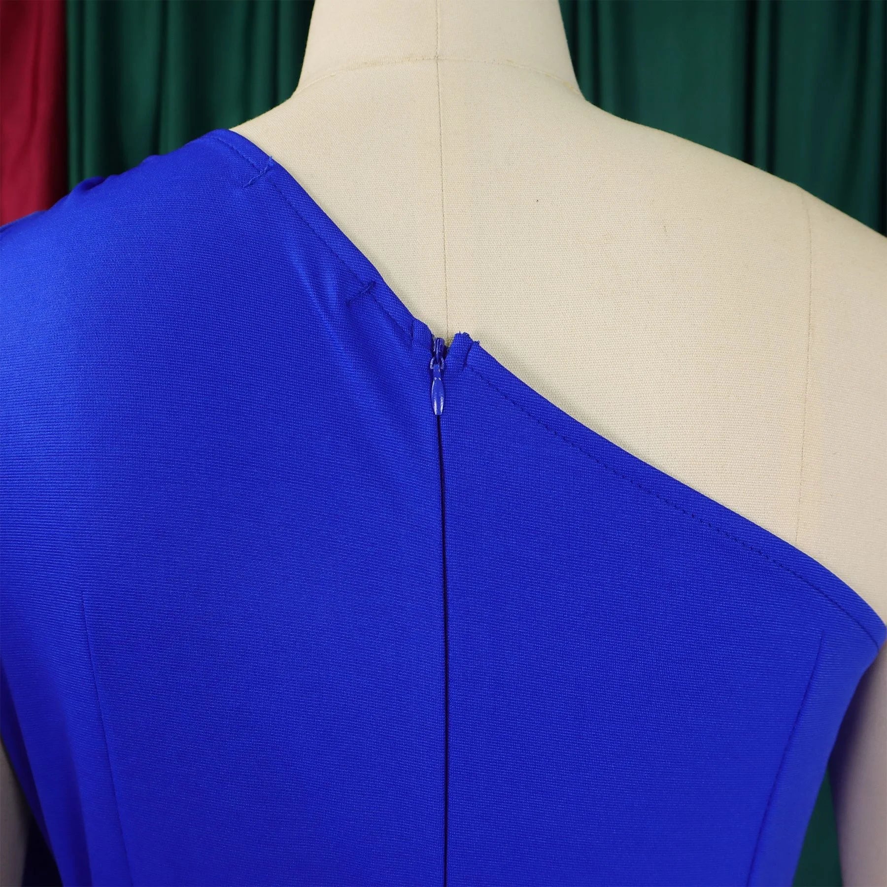 Luxurious One Shoulder High Waisted Jumpsuit for Women with Elegant Flying Sleeves, Available in Sizes S to XXXL.