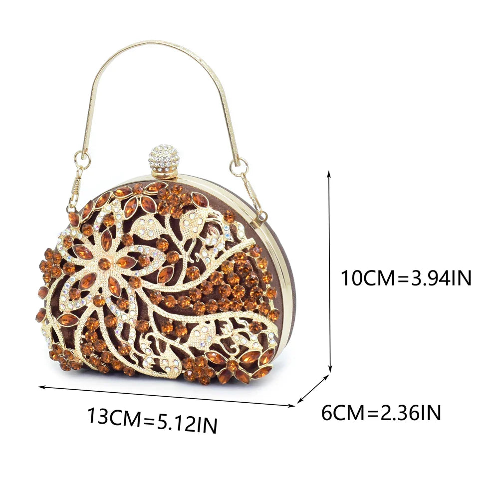 Glamorous purple Italian women's high heel shoes and bag set, featuring crystal embellishments, ideal for formal occasions and upscale events.