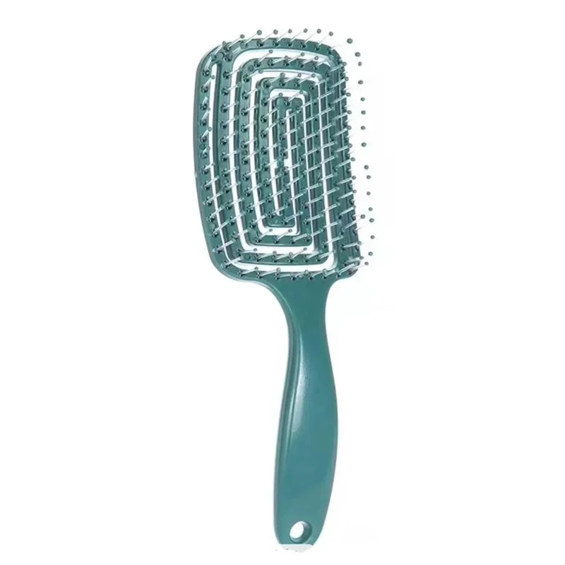 Premium quality Plastic Massage Comb showcasing a unique hollow out feature for enhanced scalp stimulation and hair care.