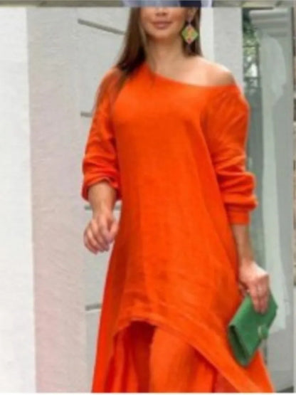 Close-up detail of the fine broadcloth fabric used in the Women's Casual Cotton Linen clothing collection, featuring a solid pattern for understated elegance.