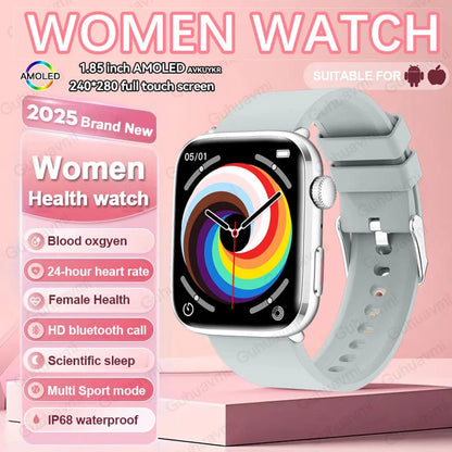 Sophisticated smartwatch designed for women, offering stylish functionality and a sleek design for the modern woman.