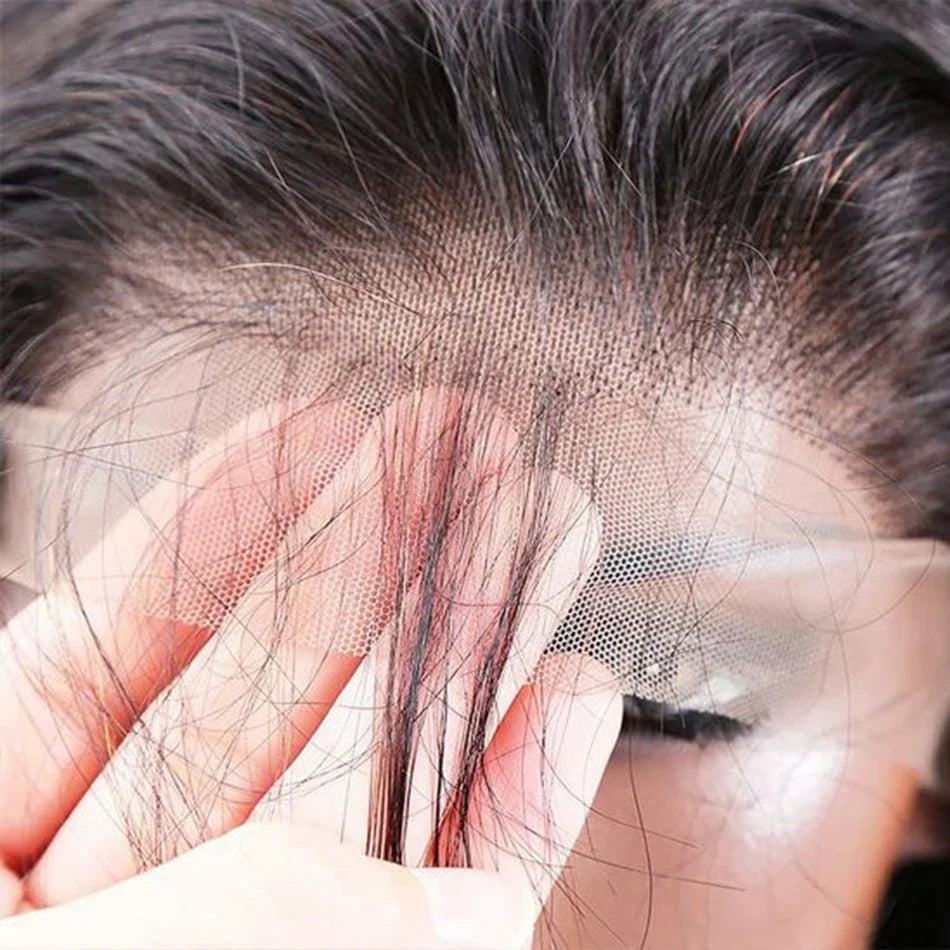 Luxury 180D Body Wave Lace Front Wig showcasing elegant Swiss lace design with Brazilian human hair in a beautiful wavy texture.