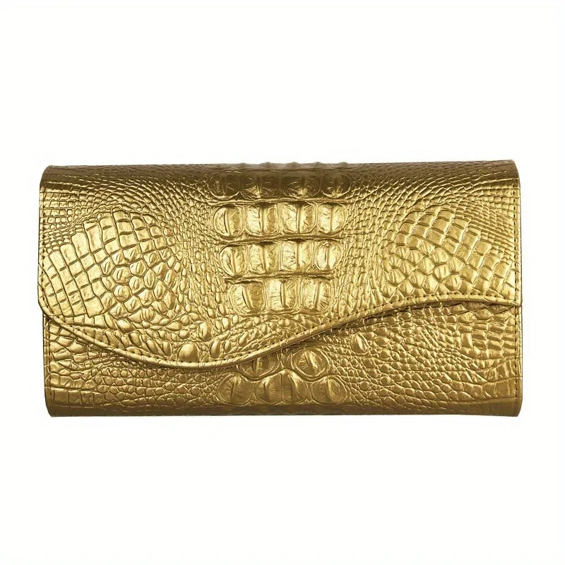 Interior view of a women's stylish clutch bag, features an interior slot pocket for organization and elegance.
