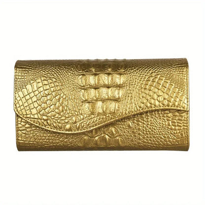 Interior view of a women's stylish clutch bag, features an interior slot pocket for organization and elegance.