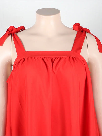 Stylish Wmstar Plus Size Maxi Dress featuring a square neckline and sleek silhouette, crafted from luxurious polyester for a perfect summer look.