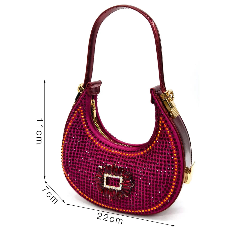 Chic sky blue women's shoe and bag set, designed for formal occasions with a stylish bling element.