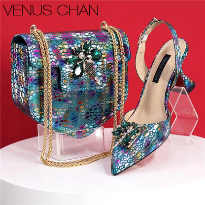 Fashionable women's heel shoes with spike heels in striking yellow, designed to elevate any outfit with glamour.