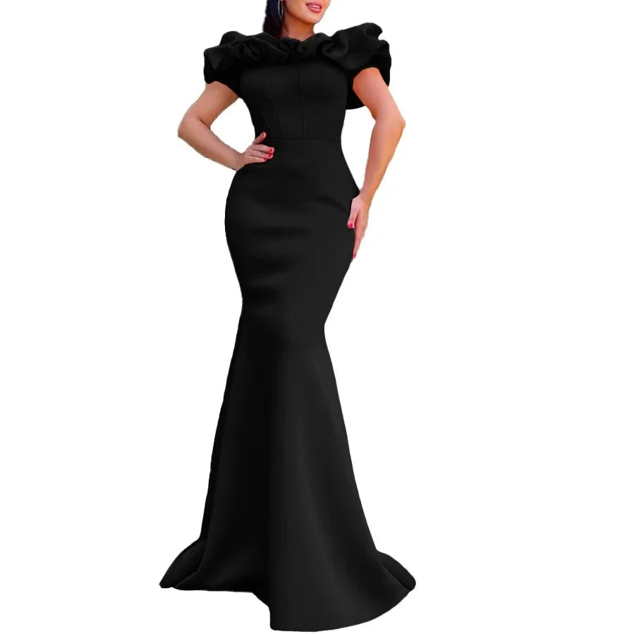 Elegant off shoulder mermaid dress for women featuring a sophisticated design, perfect for club outings and special events.