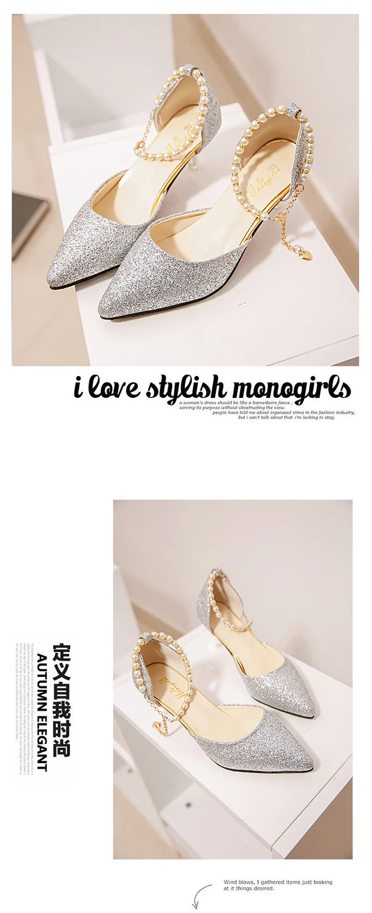 Glamorous thin-heeled mules for women, featuring a chic slip-on design, adding a touch of luxury to any ensemble.