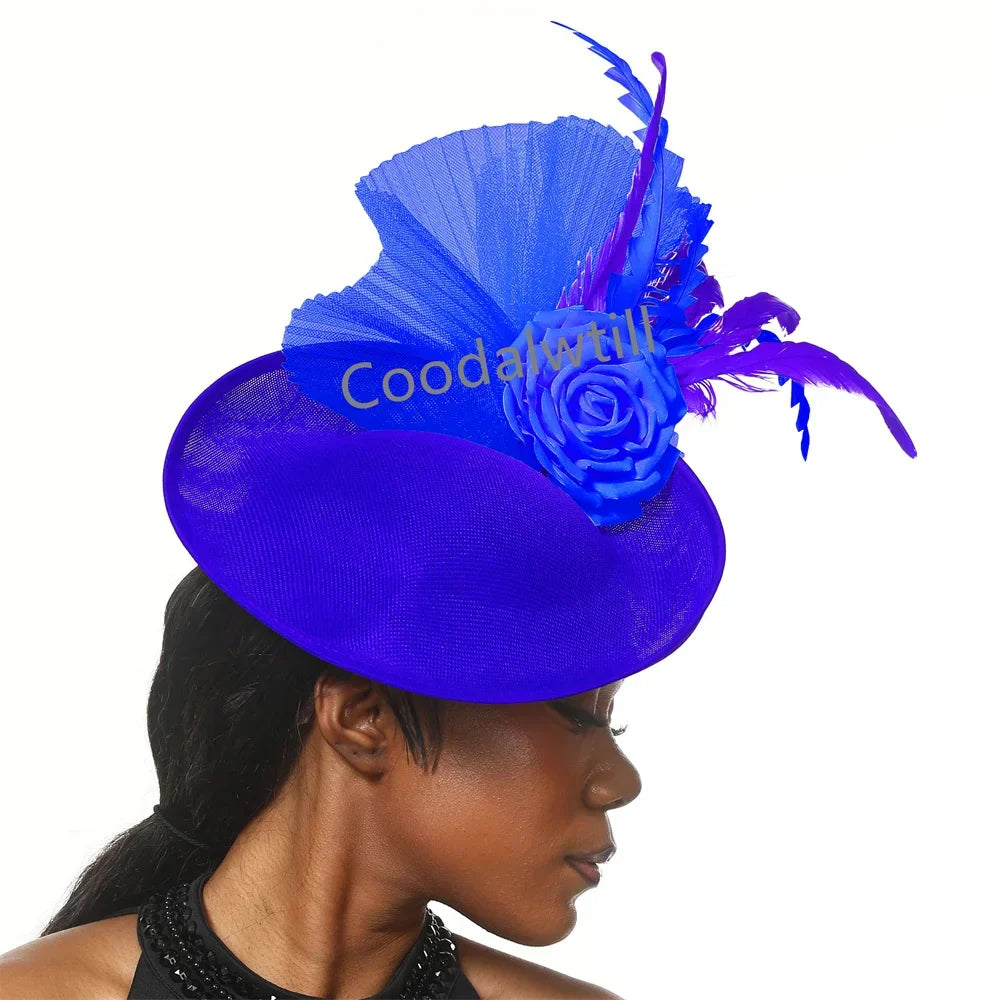 Luxurious floral fascinator for women, designed for weddings and elegant events, showcasing fine craftsmanship and premium materials.
