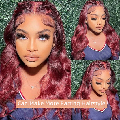 Close-up of the transparent lace on a luxury 13x4 frontal wig, designed for a flawless, invisible blend with all skin tones.