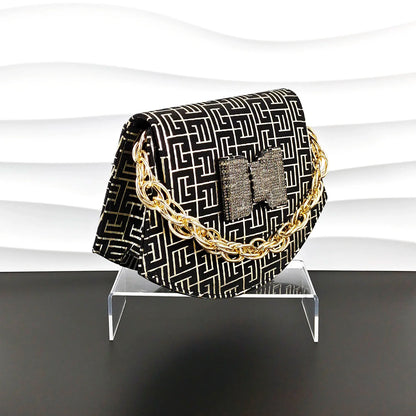 Elegant women's high heels with pointed toe design, paired with a luxury handbag, ideal for wedding parties and special occasions.