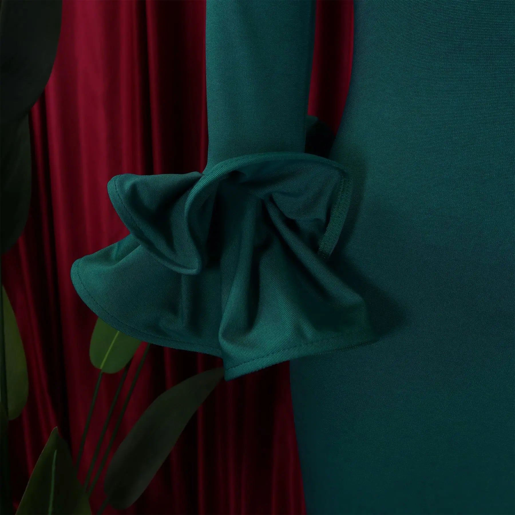 Chic O-Neck neckline of the FairyShely Plus Size Dress, highlighting the elegant off-shoulder style that's ideal for upscale spring events.