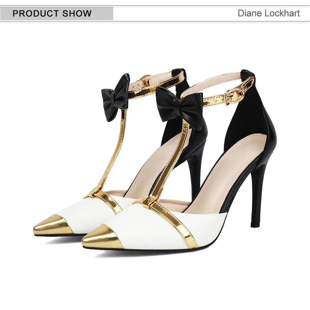 Sophisticated high heel pumps for women, showcasing a luxurious T-tie design and sleek silhouette for summer parties.