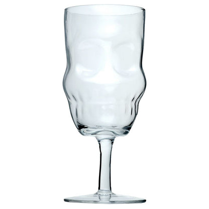 Elegant Gothic skull head shaped wine glass, showcasing a unique design perfect for sophisticated gatherings.