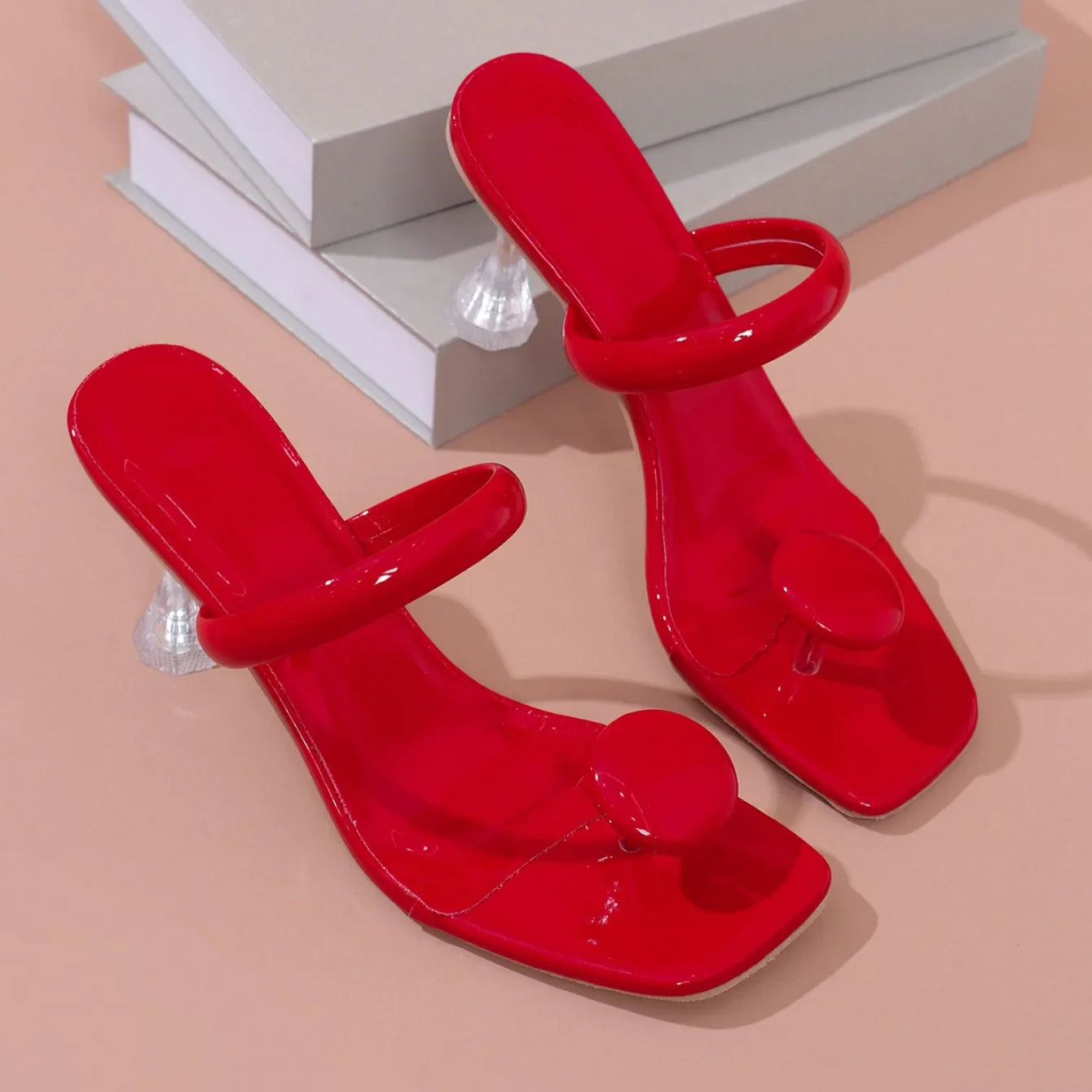 Premium PU leather ankle strap sandals with a narrow band, exuding elegance and style for discerning fashionistas.