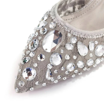 Elegant Venus Chan high heels featuring intricate lace design, perfect for enhancing evening looks.